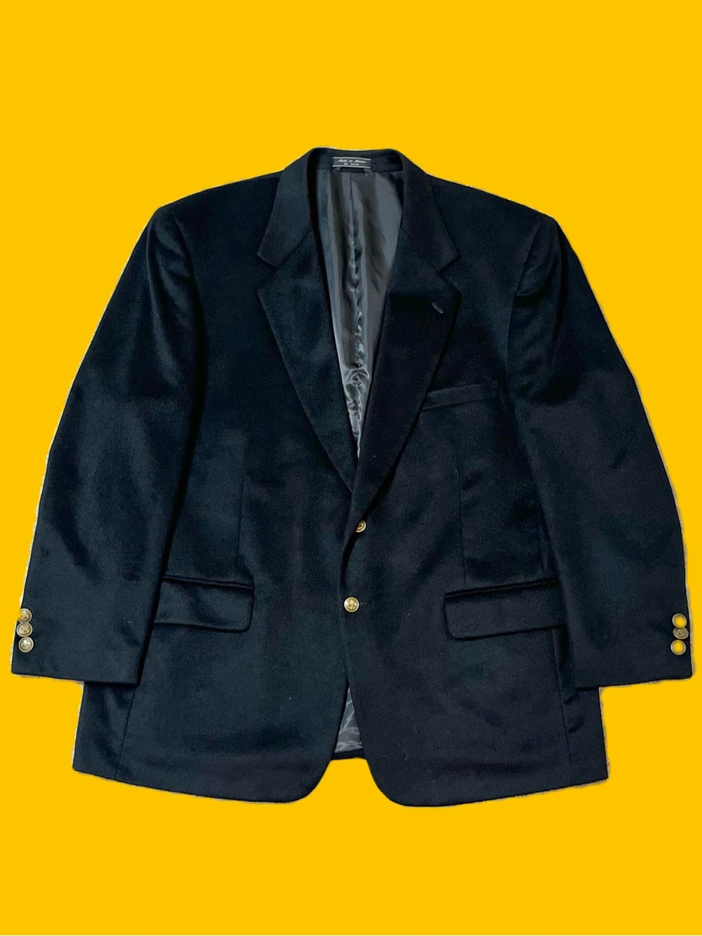 Marco Carelli 100% Cashmere Blazer Sport Coat 48R Black Cypress Premiere